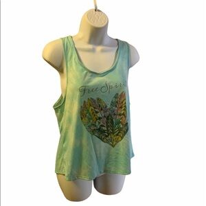 Neon soul free sprit tyedye multicolor top size XL